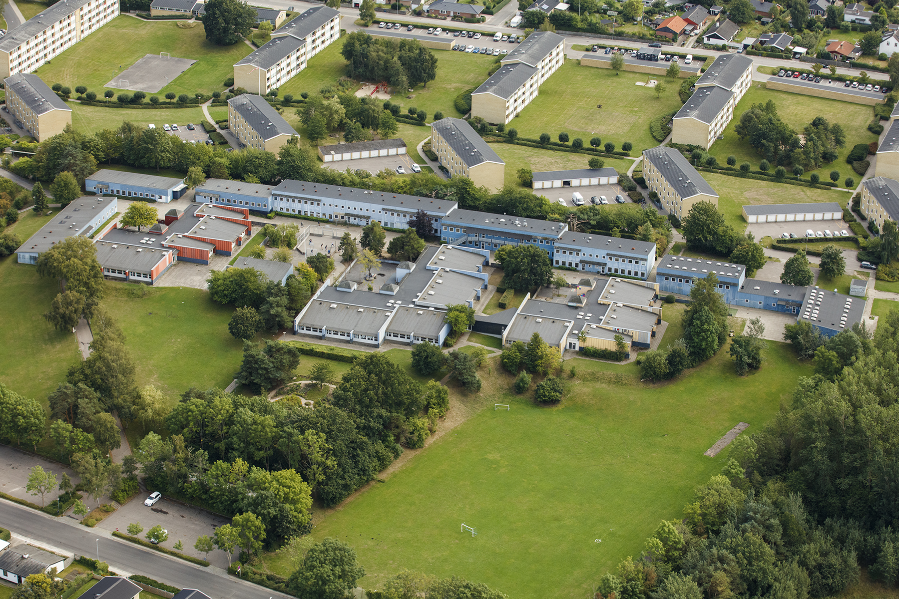 Luftfoto af Nordvestskolen